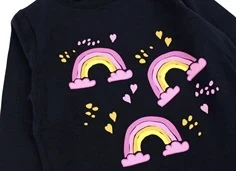 Name It dark navy rainbow top